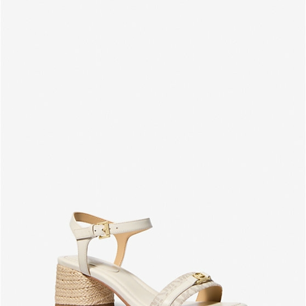 Michael Kors Mandy Rope Detail Mid-Heel Sandals